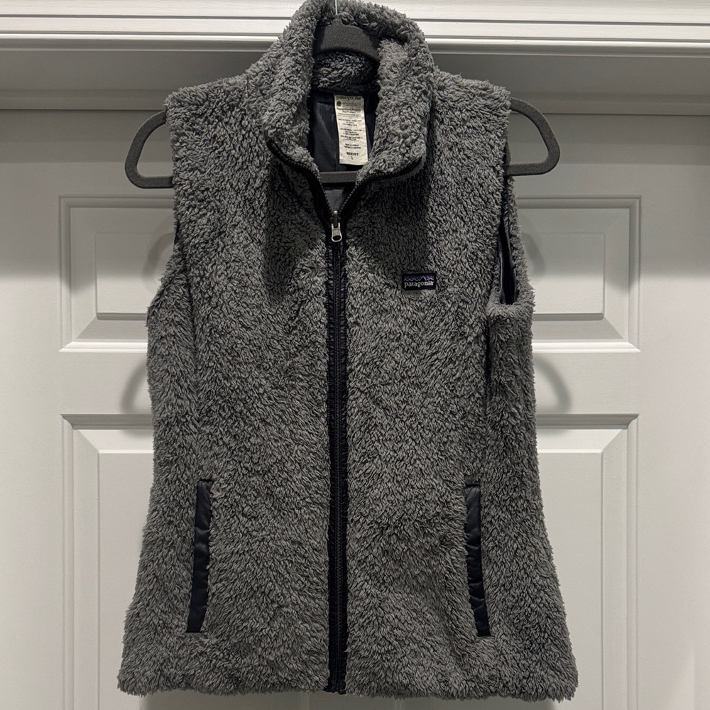 Patagonia Gray Fleece Zip-Up Vest